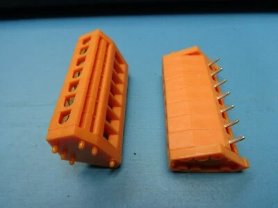 (2) 058056 WEIDMULLER 0580560000 7 POLE POSITION TERMINAL BLOCK 5805.6 PCB T/H - Image 1 of 2