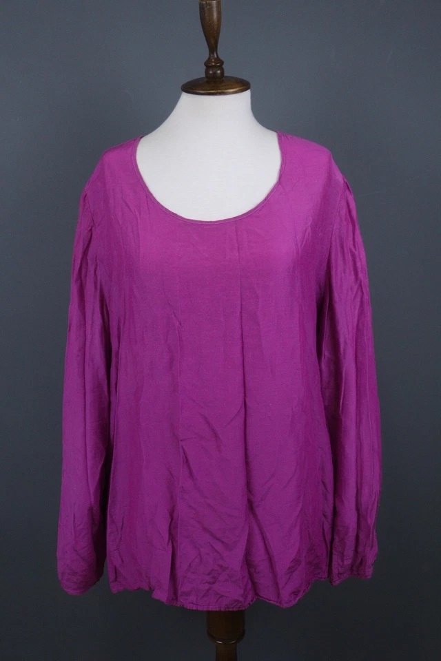 Blusa Top Relajada Manga Larga Morada GRIZAS Talla XXL Foto 1 de 4