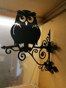 Búho como semáforo floral o a petición con su número de casa decoración altura 60cm - Imagen 1 de 4