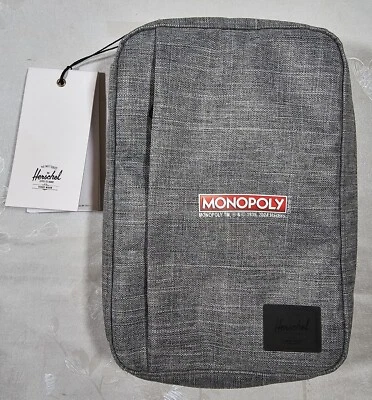 Bolso tecnológico organizador Herschel Burrard Raven Crosshatch gris logotipo monopolio nuevo con etiquetas  Foto 1 de 4