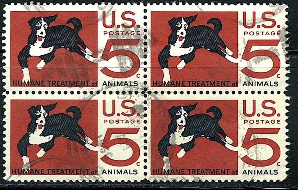 US Block of 4 SON Cancel stamp Scott# 1307, (used) - Image 1 of 1