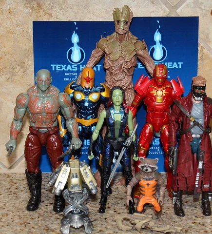 Marvel Legends Guardians of the Galaxy Rocket Gamora DRAX Groot BAF 100% Complet Cover