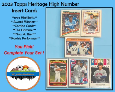 2023 TOPPS HERITAGE HIGH NUMBER # INSERT - You Pick **BUY 5, GET 2 FREE !! - Image 1 of 4