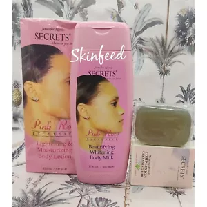 Jennifer Lopez Secrets Pink Rose Lightening Moisturizering Lotion 500ml + Soap - Picture 1 of 2