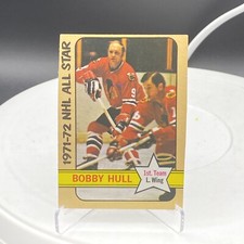 Bobby Hull 1972-73 Hockey Chicago Blackhawks All Star Card #126