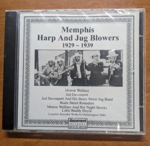 Memphis Harp and Jug Blowers 1292-1939 CD ~ RARE Document Issue BDCD 6028 NEW! - Foto 1 di 2