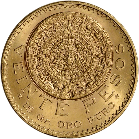 1959 Mexico Gold 20 Pesos (.4823 oz) - BU Cover