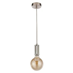 Lampada a Sospensione Cucina Vintage Alluminio Ø10 CM Argento E27 Pendelleuchte - Foto 1 di 4