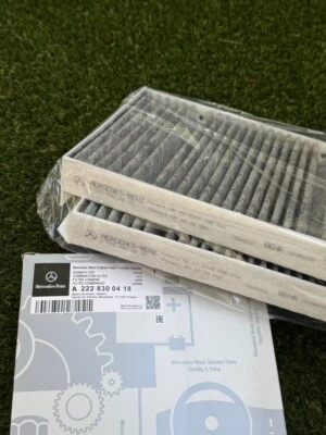 2x Mercedes Benz W222 S450 S550 S560 S63 S-Class Cabin Air Filter OEM 2228300318 - Image 1 of 4