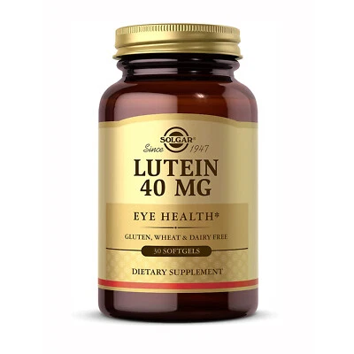 Solgar Lutein 40 mg,Supports Eye Health,Helps Filter Out BlueLight,30Servings - Image 1 of 2