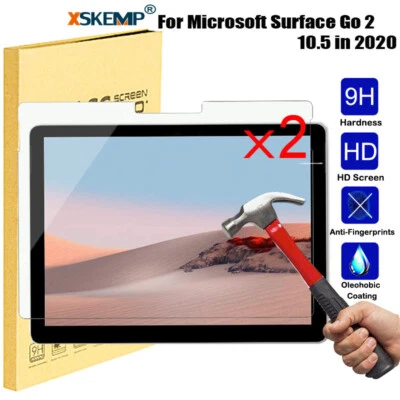 2Pcs 9H Tempered Glass Screen Protector For Microsoft Surface Go 2 10.5 in 2020 - Image 1 of 4