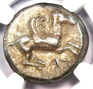 Acarnania Leucas AR Stater 480 BC Pegasus and Athena Coin - Certified NGC VF - Picture 1 of 7