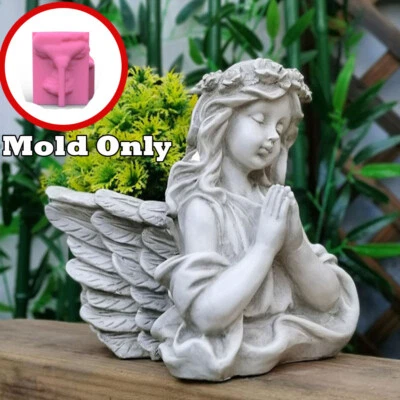 Molde de velas de silicona yeso para maceta de ángel rezar manos decoración del hogar hágalo usted mismo artesanía Foto 1 de 4