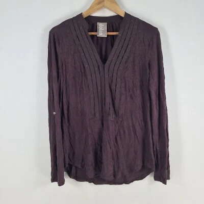 Blusa mujer Dolan Left Coast Collection top talla 8 morado manga larga 092047 Foto 1 de 4