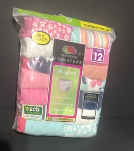 Girls Size 12 Panties Underwear FRUIT OF THE LOOM COTTON HIPSTETS 14 PACK - Picture 1 of 5