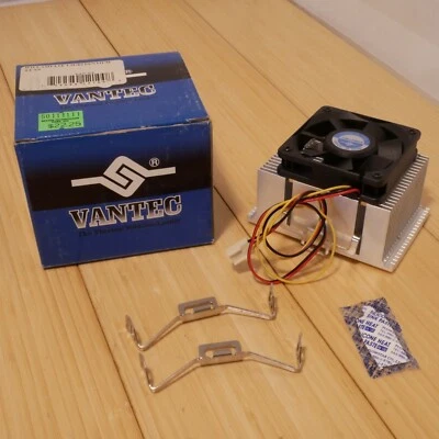 NOS Vantec Pentium 4 Willamette Socket 423 CPU Aluminum Cooler up to 1.5GHz - Image 1 of 4