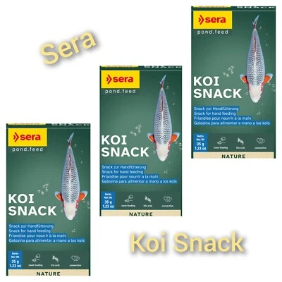 sera KOI SNACK = 60 x Knabberstangen - Snack Handfütterung, Fischfutter - 3 Pack