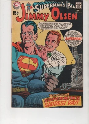 Superman's Pal Jimmy Olsen #125, FN+ 6,5, páginas en blanco roto, 1969, ver escaneos Foto 1 de 2