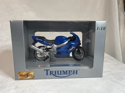Triumph Sprint TT 600 Blue Motorbike Replica  Maisto 1:18 BNIB #39355 - Image 1 of 4