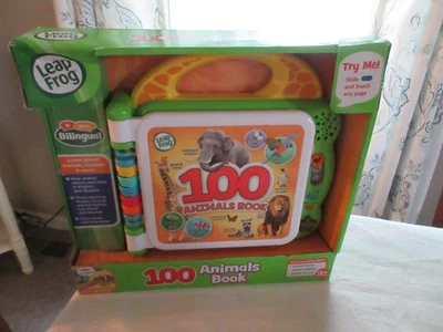 LeapFrog 100 Animals Book Bilingual - Green - NEW IN BOX - Image 1 of 2