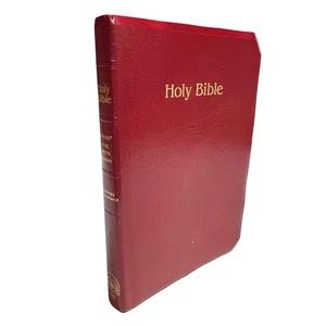 HOLY BIBLE King James Version (1987) Red Image Buffalo Leather - Picture 1 of 4