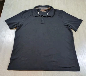 Perry Ellis Portfolio Men’s Luxury Pima Cotton SS Polo Shirt Black SZ XL - Picture 1 of 8