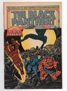 MARVEL COMICS  FANTASTIC FOUR 52  1966  FIRST APP BLACK PANTHER TITLE BANNER CUT - Picture 1 of 2