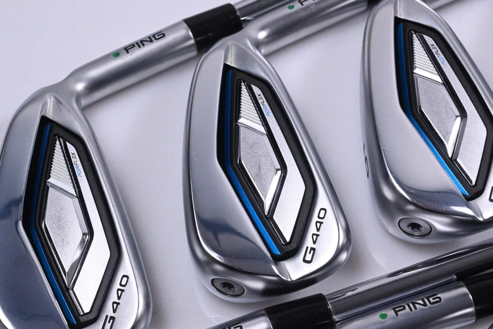 Ping G440 Irons / 4-PW+UW / Green Dot / Stiff Flex Dynamic Gold 100 S300 Shafts - Image 1 of 4