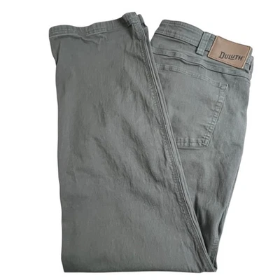 Pantalones de calce relajado con manguera contra incendios flexible gris 38X30 Duluth Trading Co para hombre (etiqueta 38X32) Foto 1 de 4