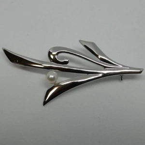 Broche Mikimoto de plata perla única, Premio Casa Imperial - Imagen 1 de 5
