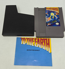 CARTUCHO DE JUEGO NINTENDO NES TO THE EARTH 1989 VINTAGE CON FUNDA Y FOLLETO JAP&Oacute;N