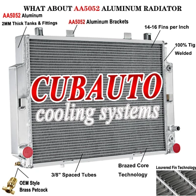 2 Row Radiator For 1992-99 95 MERCEDES-BENZ SL CLASS W140 S 400 420 500 600 SEL. - Image 1 of 4