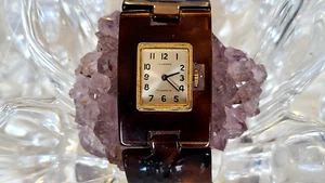 Lausanne Swiss Made Handaufzug Vintage Uhr goldfarben braun  - Bild 1 von 9