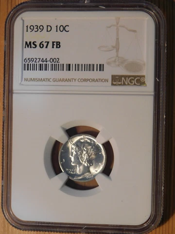 1939-D Mercury Dime *NGC MS 67 FB* Cover