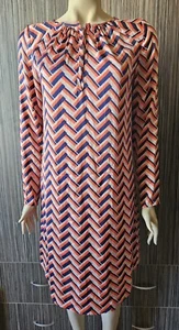 Dea Kudibal mulberry silk chevron printed dress size S - Picture 1 of 8