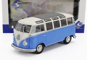 Solido 1/18 Volkswagen T1 Samba Minibus 1962 Light Blue White 1813401 - Picture 1 of 8