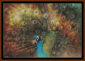 REGENBOGENPFAU Kreuzstichmuster (Punto Cruz) - Bild 1 von 5