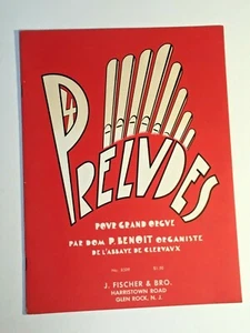 Prelvdes Pour Grand Orgve Music Book - Foto 1 di 6