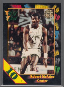 ROBERT BOB McADOO 1991-92 Wild Card NCAA 10 Stripe Parallel #77 Buffalo Braves