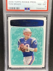 TOM BRADY 2008 TOPPS ROOKIE PROGRESSION # 3 PSA 8 - Picture 1 of 2