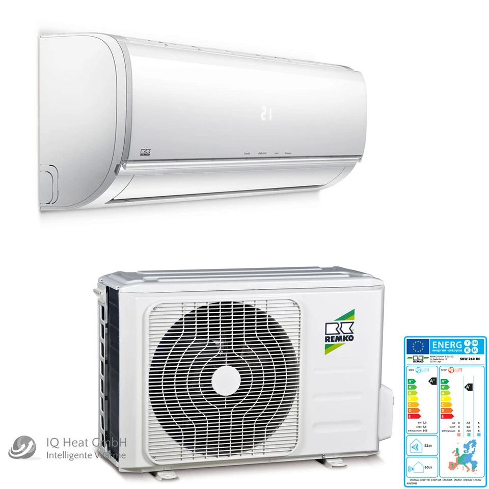 Remko Raumklimagerät SKW 261 DC Klimaanlage Inverter Wandgerät Split 2,6 kW - Bild 1 von 1
