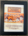 1964 Beatles Original Hood Krunch Coated Ice Cream Bar Wrapper Framed