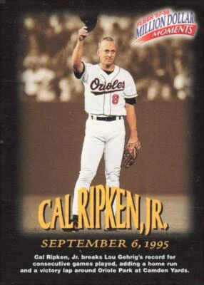 1997-98 Fleer Million Dollar Moments #8 Cal Ripken, Jr. - Image 1 of 2