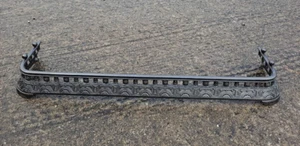Victorian Cast Iron Fire Hearth Fender fireplace fender CAST IRON FIRE SURROUND - Picture 1 of 9