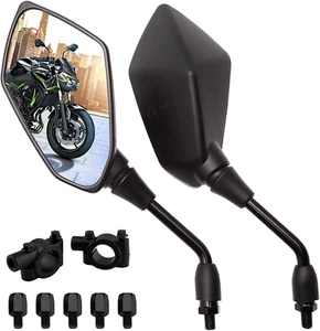 Specchietti Posteriore Moto 8Mm 10Mm, Moto Specchietti Laterali Con 22Mm Morsett - Foto 1 di 12