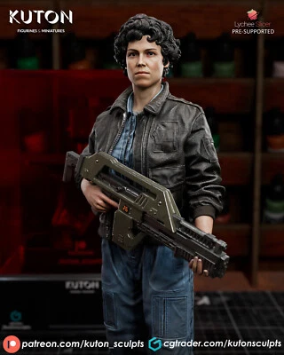 Ellen Ripley 3D Printed Figure - Iconic Aliens Heroine, Unpainted - Image 1 of 4