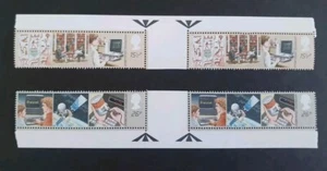 GB QEII 1982 Information Technology set Gutter Pairs - MNH - Picture 1 of 1