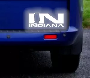 Indiana IN USA State Reflective Sticker Decal - Foto 1 di 2