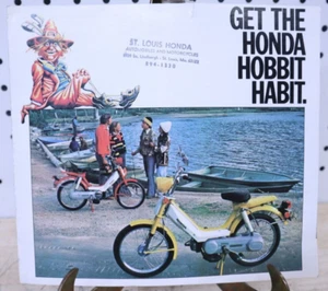 Honda Hobbit Habit 1977 ciclomotor nuevo concesionarios OEM ventas literatura folleto raro EE. UU. - Imagen 1 de 3