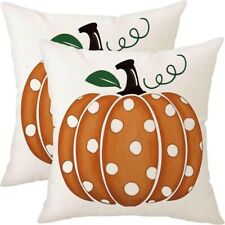 1/2pcs Pumpkin Pillow Case 18*18 Inch Polka Dot Pumpkin Pillowcase  Sofa
